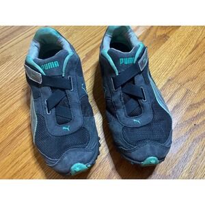 Vtg 2000s Puma Running Shoes Women's Silver Accent Black Athletic Sneakers 7
